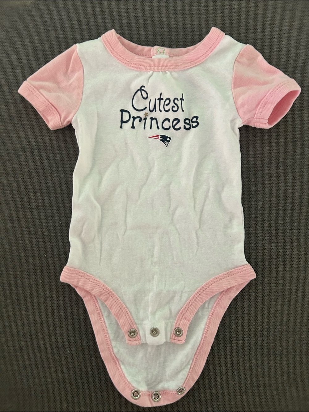 NFL Pink & White "Cutest Princess" Baby One-Piece